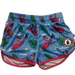 NWT Flow Society Flamingo Girls Shorts Size L